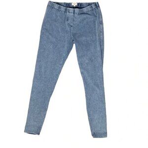 Aritzia Wilfred Leggings 2000s Y2K Blue Acid Wash skinny ankle leg Size Small
